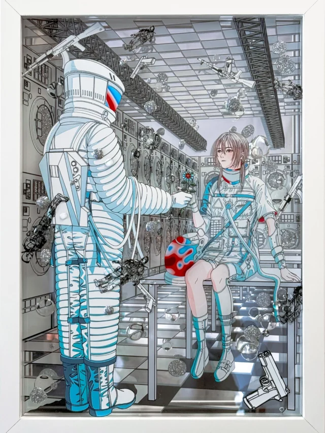 The End of the Star-Hopping Journey #00

Size: 333 × 453 × 44 mm 
Materials: UV print on acrylic sheet ×3, UV print on PVC sheet, UV resin, glitter powder, special paper, frame 
2026

5/22(金)〜6/4(木)にSHIBUYA XXIにて開催される、tagboat様(@gallerytagboat )主催「ART 渋谷派 Vol.3 DIGITAL JAM」出展作品です。

いよいよ明日から展示が始まります。
私は明日のオープニングパーティーに参加し、19:00〜19:30のアーティストトークにも登壇させていただきます。(かなり緊張しています…！)

見る角度によって光の反射や層の見え方が変化する作品となっておりますので、ぜひ会場で実物をご覧いただけますと嬉しいです。

※作品は会場・オンラインにてご購入いただけます。

https://www.tagboat.com/products/list.php?author_id=1004920

━━━━━━━━━━━━━━

The End of the Star-Hopping Journey #00

Exhibited at “ART Shibuya-ha Vol.3 DIGITAL JAM” hosted by tagboat (@gallerytagboat), held at SHIBUYA XXI from May 22 – June 4, 2026.

The exhibition opens tomorrow.
I’ll also be joining the artist talk tomorrow from 7:00 PM to 7:30 PM. (Honestly, I’m very nervous…!)

The reflections and layered structure of the piece shift depending on the viewing angle, so I’d be very happy if you could experience the actual work in person.

Available at the venue and online.

#contemporaryart
#mixedmediaart
#japaneseartist